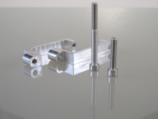 Schellen für Tretlagerschlitten am Velomobil 50 x 50 mm