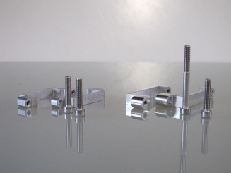 Schellen für Tretlagerschlitten am Velomobil 